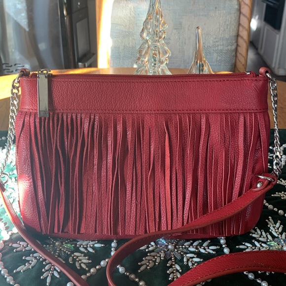 Neiman Marcus Fringe Leather Crossbody - Picture 2 of 10